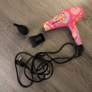 Amika Brooklyn Heat Lightweight Speed Blow Dryer - Pink - Signature Print